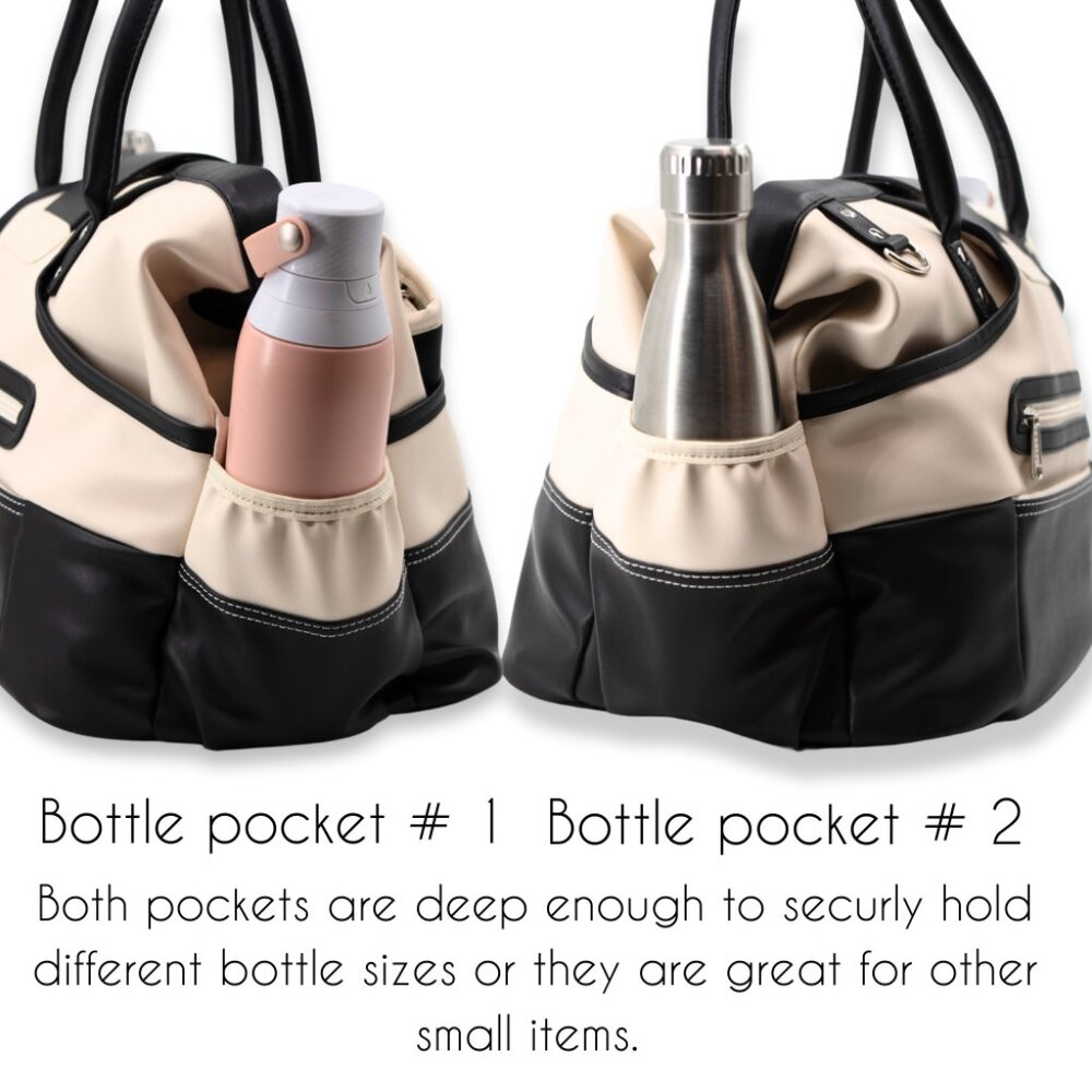 Carry on Vegan Leather Duffel with Travel Wallet, Packing Cubes, Shoe Covers - Picture 6 of 9